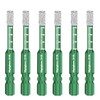 Mgtgbao 6pc Green 3/16” Dry Diamond Drill Bits Set，6PCS 5mm