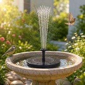 Solar Fountain Pump for Bird Baths – Floating Water Feature for Garden Pond, Pool & Patio Decor
