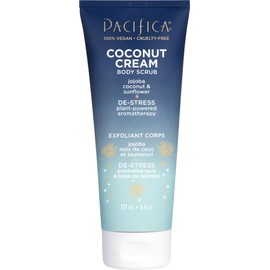 Pacifica Coconut Cream Body Scrub, Gently Exfoliates & Polishes Dead Skin, For All Skin Types, Ven & Cruelty-Free, 6 Fl Oz