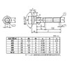 SUS SFB-551S Hexagon Socket Socket Bolts, Stainless Steel, M5 x