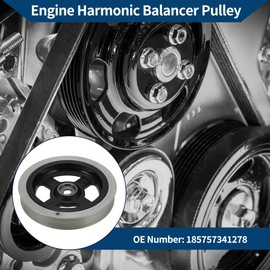 Hihaha No.231242B020 Engine Harmonic Balancer Crankshaft Pulley for Hyundai Accent 2012-2019 Harmonic Balancer Pulley Crank Pulley 6 Groove Durable