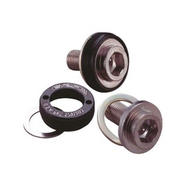 FSA Unisex's Self Extracting JIS Steel Crank Bolt, Black, Size M8