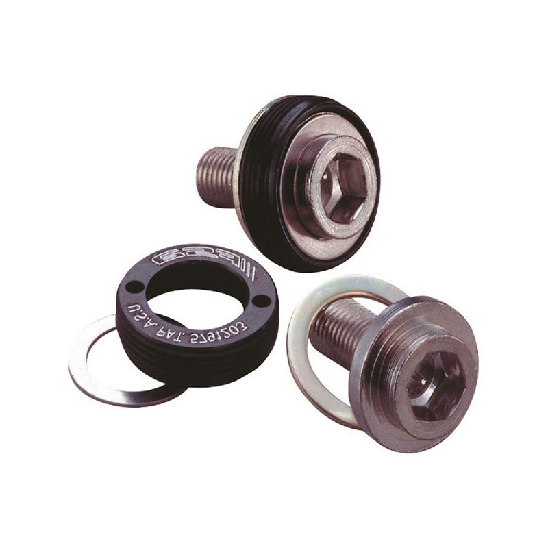 FSA Unisex's Self Extracting JIS Steel Crank Bolt, Black, Size