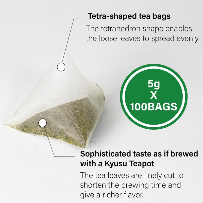 100 Teabags Value Pack -Sencha Green Tea Bulk from JAPAN