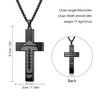 Yifnny Football Cross Necklace for Men, Silver Stainless Steel Cross