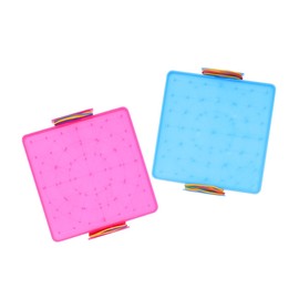 CORHAD Boys and Girls Learning 2pcs Geoboard Rubber Bands Plastic Trays Math Toys for Boys and Girls Educational Activity Board