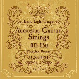 ARIA AGS-200XL Acoustic Guitar Folk Guitar Strings Extra Light Extra Light Phospherbrons