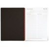 CASE OF 6 Black n' Red Twin Wirebound Notebook, Poly