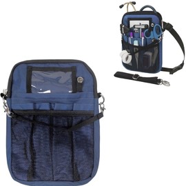 Aylashine Nurse Pouch, Waist Pouch, Multi-functional, For Doctors and Nurses Work, Nursing Care, Tool Bag, Multiple Pockets, Accessory Storage, 2 Ways to Wear, Belt & Strap Included, blue, M