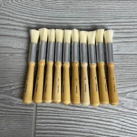 M. Grumbacher Lot of 10 Vintage M. Grumbacher Gainsborough #1368 Size 2 Stencil Brushes NOS