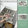 Commercial Hand Sink with Faucet and Sidesplash-Bokaiya 17x15 Inch Wall