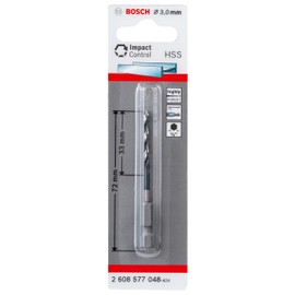 Bosch Drill Bit for IXO Drill Adapters 0.1 inch (3 mm) φ 1.2 inches (2608577048 mm) Depth 0.1 x Height 2.8 inches (0.3 x 7.2 x 0.635 cm)