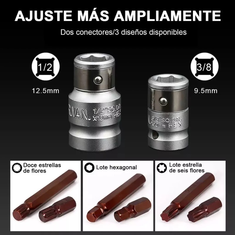 Generic Torx Y Hexagonales Con Adaptador, 40 Piezas