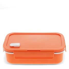 Rex London Double Wall Lunch Box with Divider - Orange