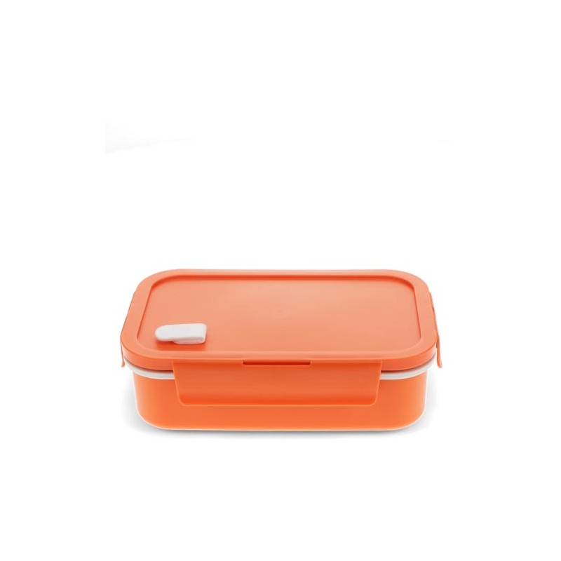 Rex London Double Wall Lunch Box with Divider - Orange