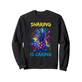 Colorful Hawaii Summer Sharing Colorsplash Pineapple Sweatshirt