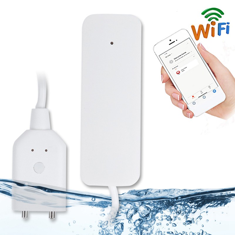 Smart Wifi Wireless Water Leakage Alarm Overflow Flood Level Leaks