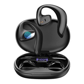 FEVITOD AI Language Translator Earbuds,Real-Time Translation of 150 Languages & Accents, 3-in-1 Bone Conduction Open-Ear Ear Buds,Noise Canceling,Translating Device for Travel Business Learning-Black