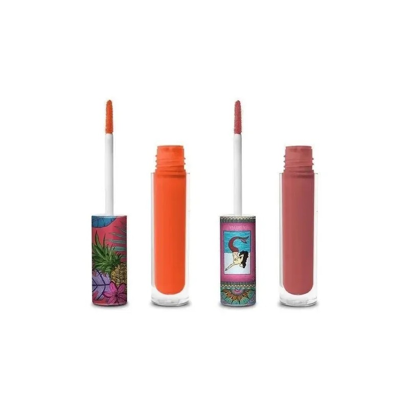 Yuya Set Papaya 2 Labiales Líquidos Mate Colornaranja Oscuro