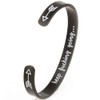 CellDesigns Engraved Hidden Message Cuff Bracelet (Gloss Black keep fucking
