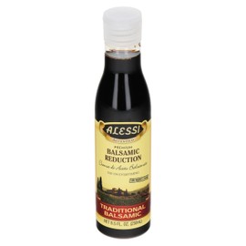 Alessi Balsamic Vinegar Reduction, Autentico from Italy, Ideal on Caprese Salad, Fruits, Cheeses, Meats, Marinades, Traditional Balsamic (Traditional Balsamic, 8.5 Fl Oz (Pack of 6))