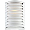 John Timberland White Grid Modern Industrial Outdoor Wall Light Fixture