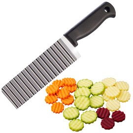 Rosenstein & Söhne Stainless Steel Wave Slicer for Potatoes and Vegetables
