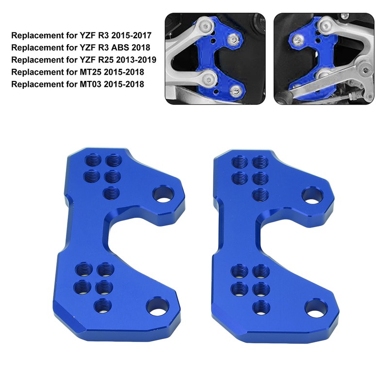 Motorcycle Adjustable Rearset Foot Pegs Mounting Base Replacement for YZF