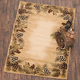 BLACK FOREST DECOR Misty Pinecones Rug - 2 x 3