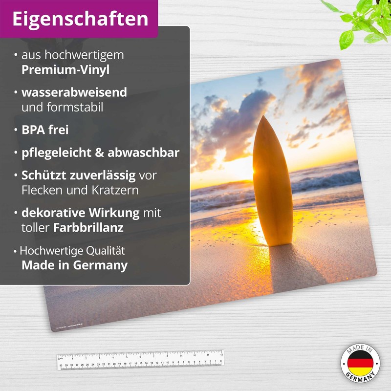 Desk Mat for Children and Adults - "Surfboard on the