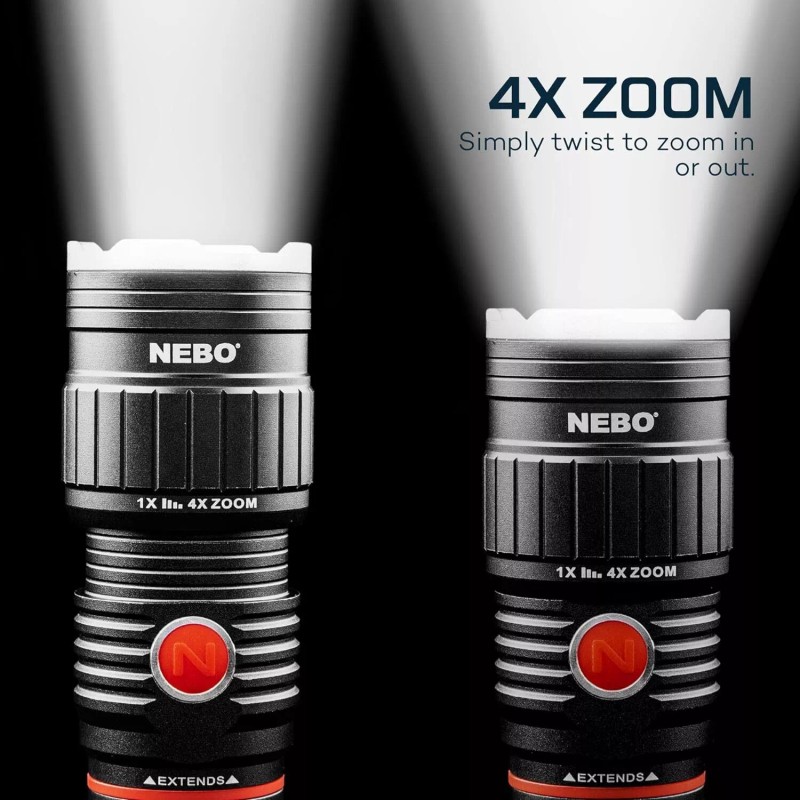 Nebo Slyde Plus Flashlight 300 Lumens 4 Light Modes Red