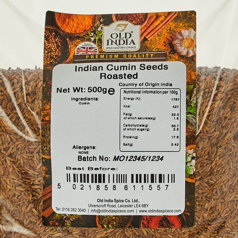Old India Indian Cumin Seeds Roasted 500g