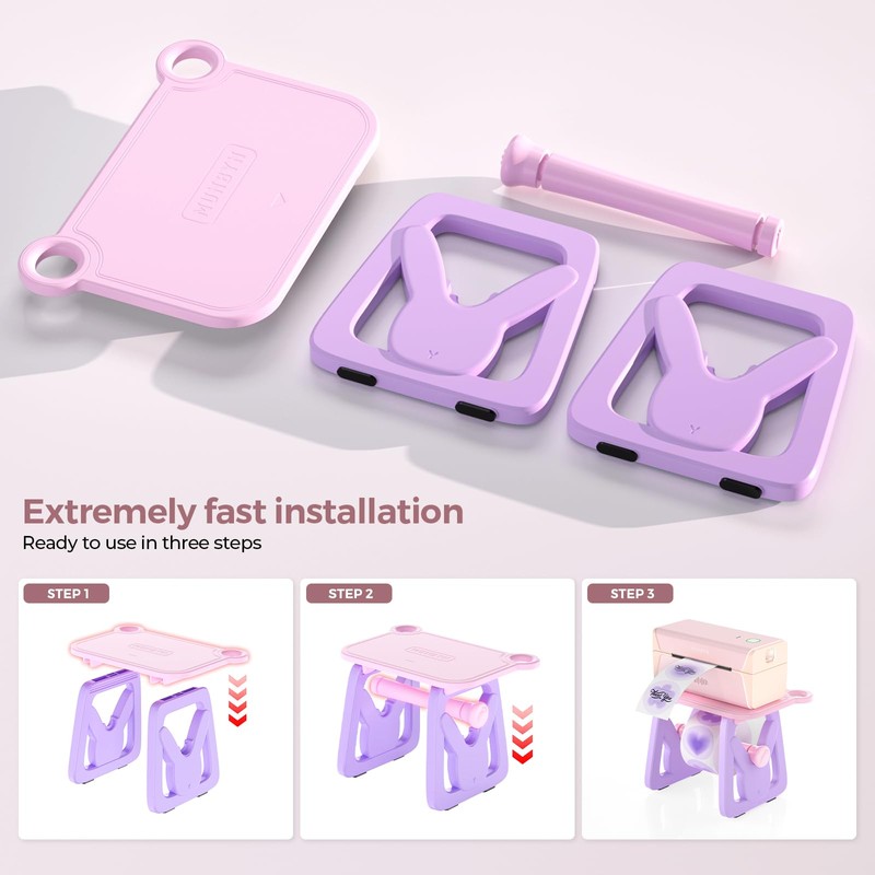 MUNBYN 2025 New Label Holder for Roll and Fan-Fold Labels,
