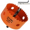 100mm Hole Saw, 3-16/15'' HSS Bi-Metal Hole Cutter with Arbor,
