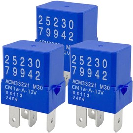 25230-79942 Blower Motor Relay 12V 5-Pin Compatible with Nissan Altima, Pathfinder, Xterra - Fix AC Fan Failure - 3 Pack