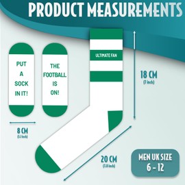 SC Products Mens Football Socks with Funny Message on Sole | Size 6-12 Cotton Novelty Socks Funny Football Gifts for Men | Ultimate Fan Sports Gifts for Him for Christmas, Birthday, Secret Santa