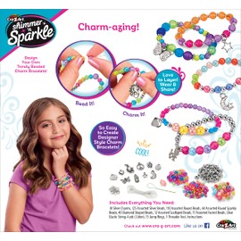 Shimmer 'n Sparkle Charm & Bead Bracelet Maker by CRA-Z-Art – DIY Beaded Charm Friendship Bracelet Making Kit