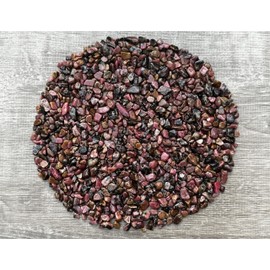 Rhodonite Chips – Natural Mini Rhodonite Stones, Crushed Undrilled Rhodonite, Semi-Tumbled Genuine Rhodonite (1/8 lb)
