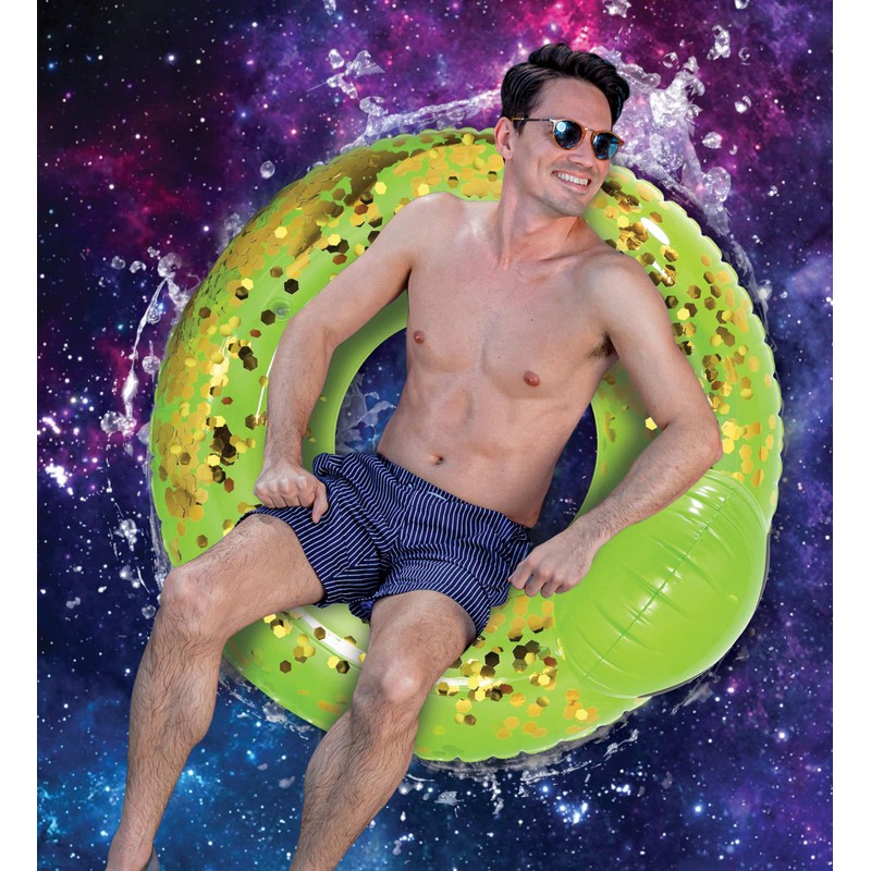 POZA Inflatable Alien Pool Float Tube - Heavy Duty Vinyl