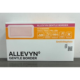 Smith & Nephew Allevyn Gentle Border Silicone Dressing 4"x8" 66800900 Box of 10