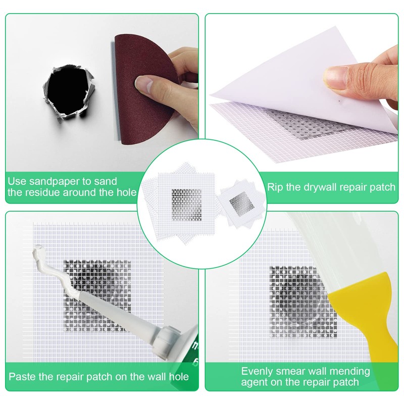 Drywall Repair Kit, 2 Pcs Spackle Wall Repair Patch Kit