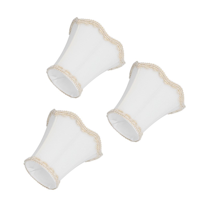 3Pcs Fabric Lamp Shade E14 Clip On Wall Lamp Candle