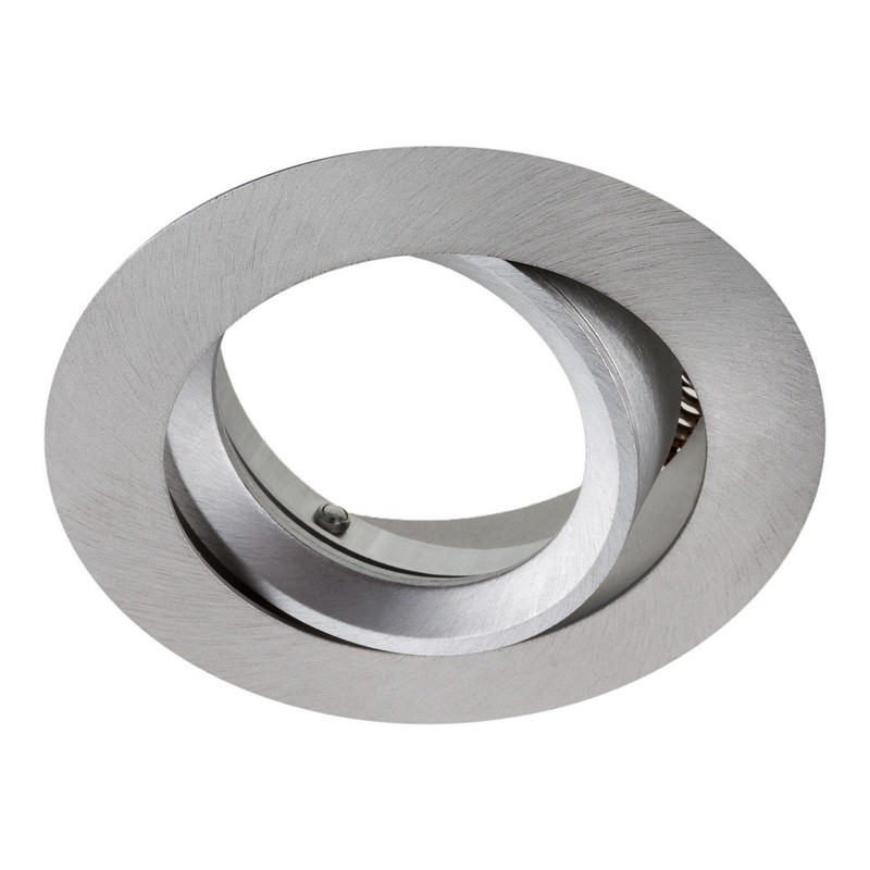Sebson recessed spotlight, swivel, silver (LED/halogen)