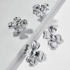 AHQKCRF 2 Pcs Flower Drawer Pulls Silver Cabinet Knobs Funky