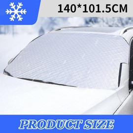 DWFEYOI Car Windscreen Cover, Windscreen Cover, Windscreen Cover, Car Windscreen Cover, Foldable Against Sun, Snow, Frost, Dust, 140 x 101 cm