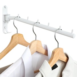 Alise Wall Mounted Clothes Drying Rack,Swivel Clothes Hanger,White,1Pcs