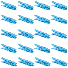 20 Plastic Clothes Pegs Clothes Line Socks Towels Blue
