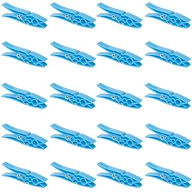 20 Plastic Clothes Pegs Clothes Line Socks Towels Blue