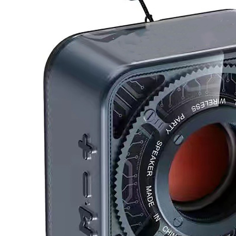 Portable Wireless Bluetooth Speaker 5W Transparent Mechanical Armor Style Small