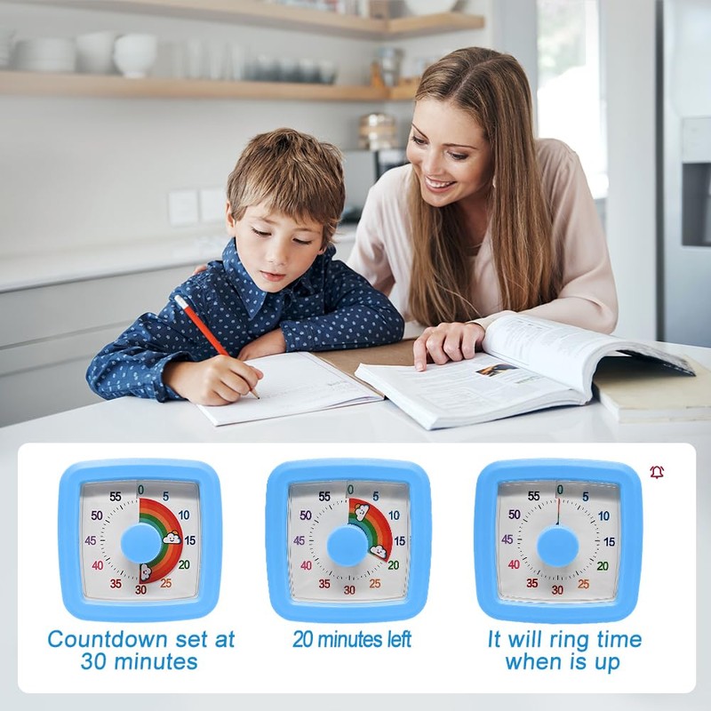 MEPHILIMIA Visual Timer for Kids & Adults, 60 Minute Rainbow